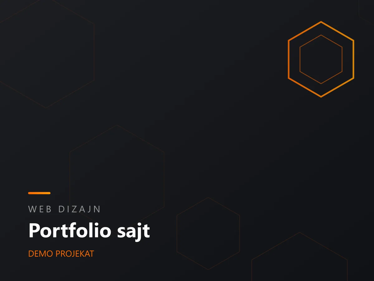 Portfolio sajt - Demo projekat