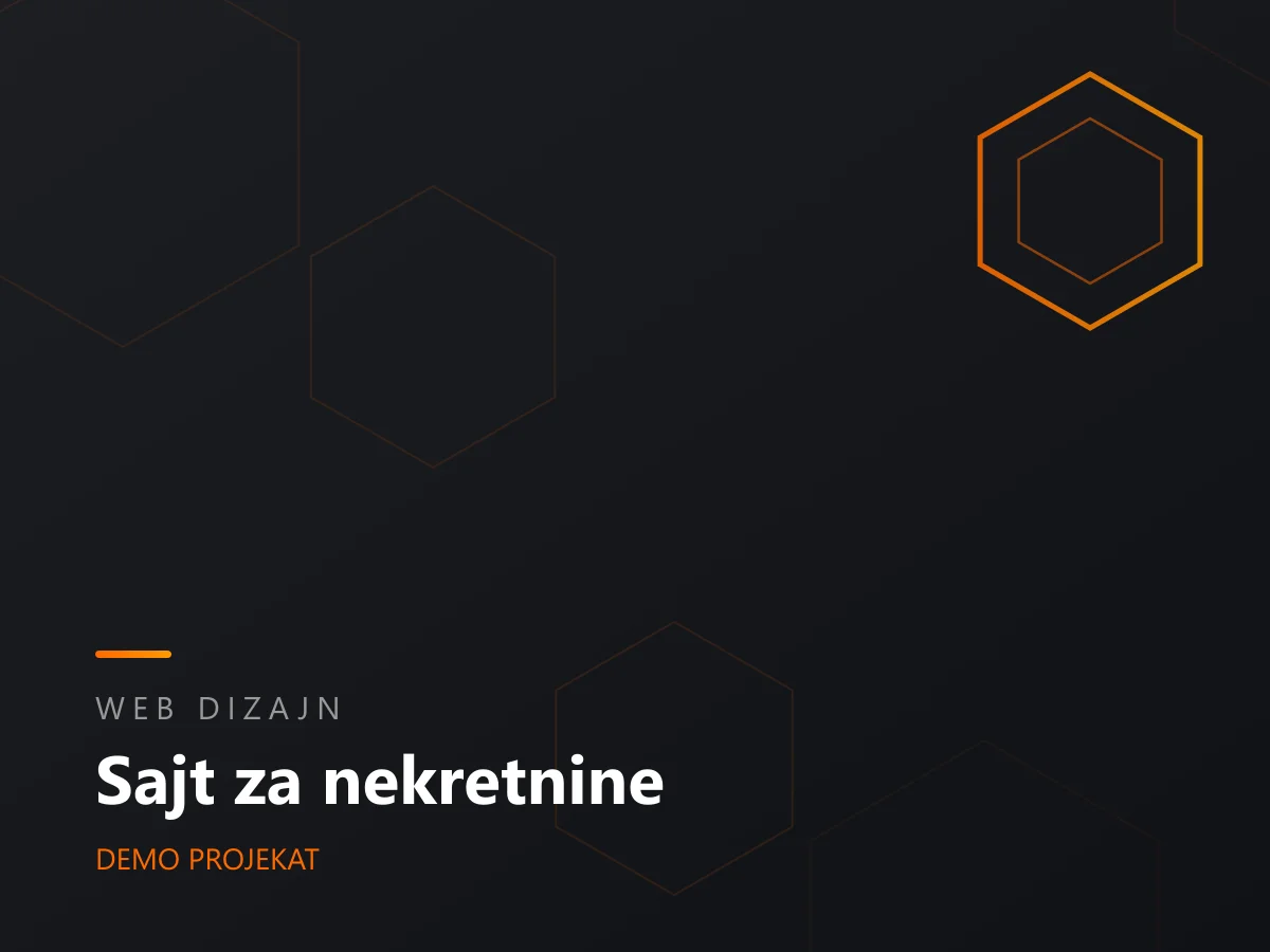 Sajt za nekretnine - Demo projekat